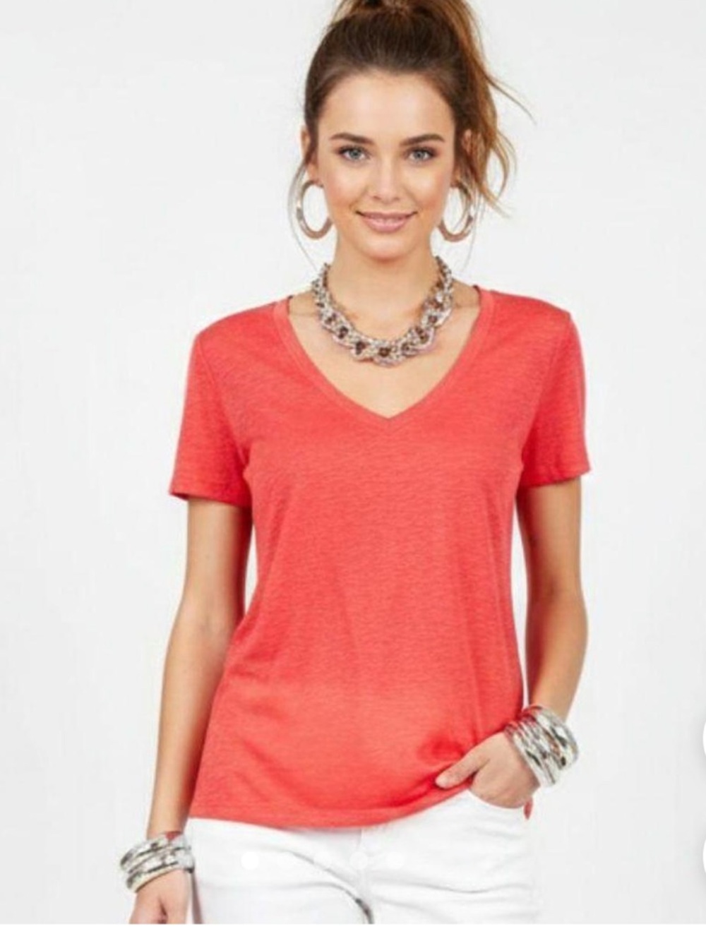 Banana Republic  Linen V-Neck Shirt